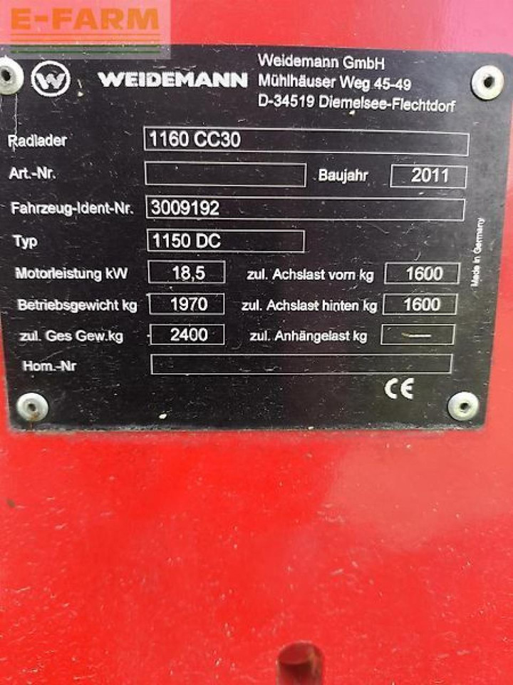 Weidemann 1160cc30 - Miniexcavadora: foto 4 Weidemann 1160cc30 - Miniexcavadora: foto 4