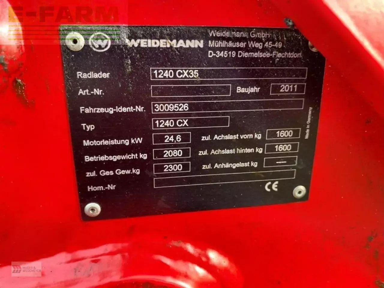 Weidemann 1240 cx 35 hoflader - Miniexcavadora: foto 4 Weidemann 1240 cx 35 hoflader - Miniexcavadora: foto 4