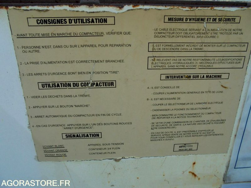 Herramienta/ Equipo COMPACTEUR DECHET - PRESSOR AN 2006: foto 11