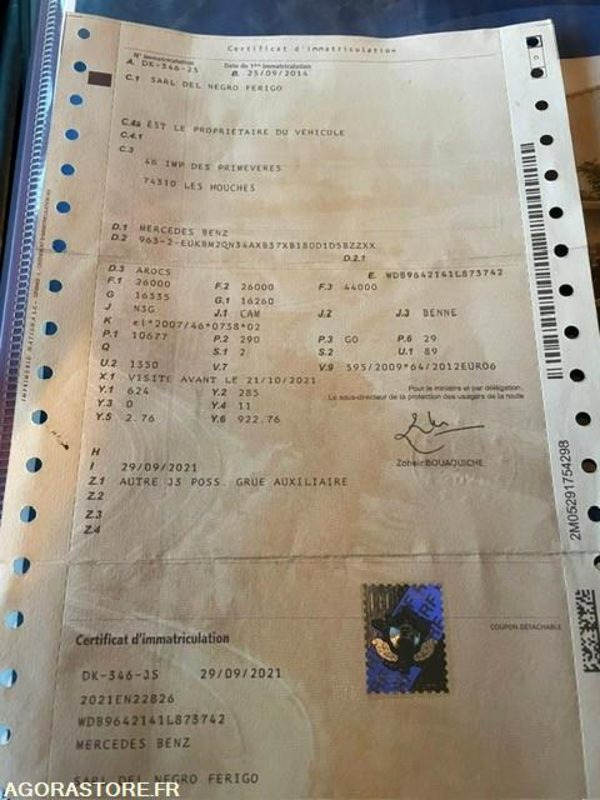 CAMION 6X4 TRI-BENNE +GRUE MERCEDES AROCS 2640 2014 190 000 KM - Camión: foto 5 CAMION 6X4 TRI-BENNE +GRUE MERCEDES AROCS 2640 2014 190 000 KM - Camión: foto 5