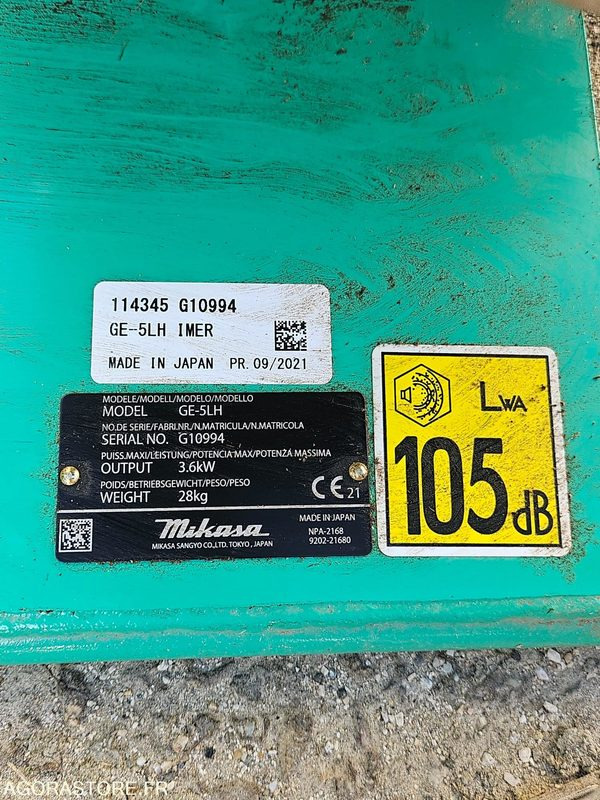Groupe vibrant ge-5lh + pompe wp3lb - Equipo de construcción: foto 3 Groupe vibrant ge-5lh + pompe wp3lb - Equipo de construcción: foto 3