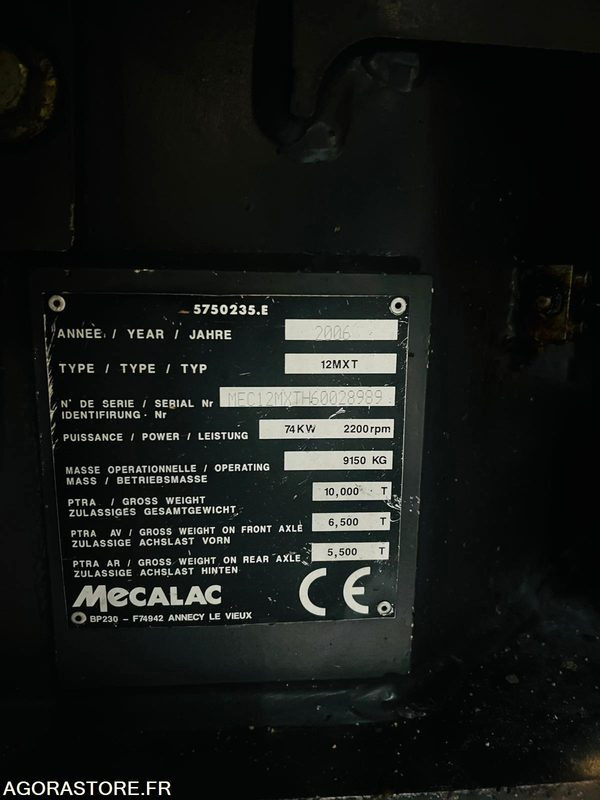 PELLE - MECALAC - 12MXT - 2006 / 4085 HEURES - Excavadora: foto 4 PELLE - MECALAC - 12MXT - 2006 / 4085 HEURES - Excavadora: foto 4