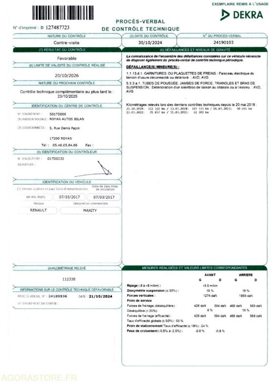 Furgoneta basculante RENAULT MAXITY | MINI B.O.M | 112370 kms | 2017: foto 14
