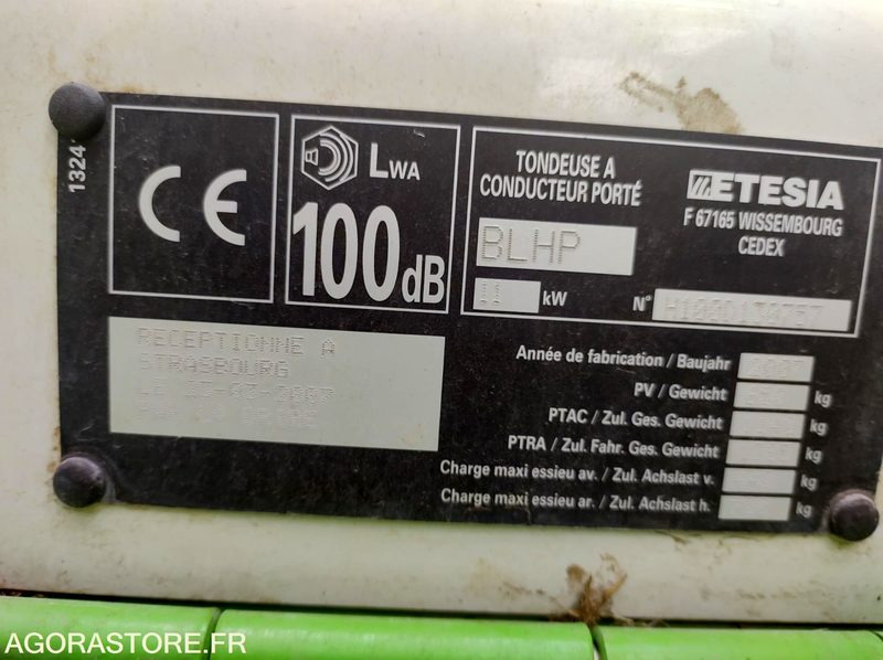 Tondeuse Etesia H100 BLHP - Cortacésped: foto 3 Tondeuse Etesia H100 BLHP - Cortacésped: foto 3