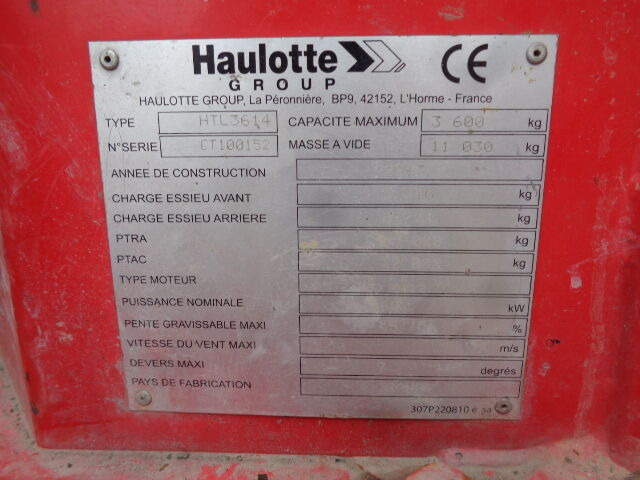Manipulador telescópico Haulotte HTL3614: foto 14