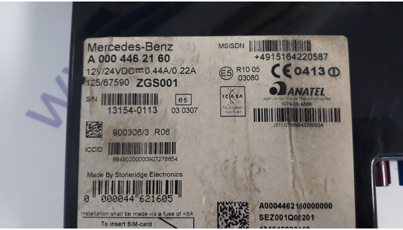 Mercedes-Benz telematic fleetboard tiirec A0004462160 - Unidad de control para Camión: foto 4 Mercedes-Benz telematic fleetboard tiirec A0004462160 - Unidad de control para Camión: foto 4