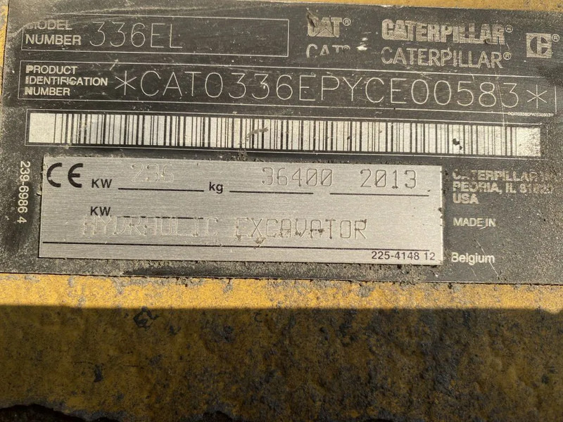 Excavadora de cadenas Caterpillar 336EL TIER 4 CE ONLY 11950 HOURS: foto 15 Excavadora de cadenas Caterpillar 336EL TIER 4 CE ONLY 11950 HOURS: foto 15