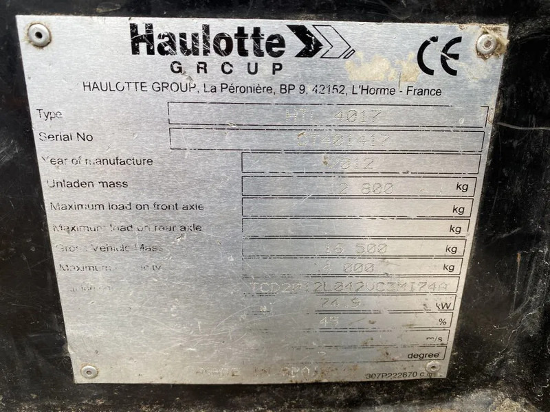 Leasing de Haulotte HTL 4017 - 4X4X4 - 5.617 HOURS - 17 METER - 4.000 KG Haulotte HTL 4017 - 4X4X4 - 5.617 HOURS - 17 METER - 4.000 KG: foto 20