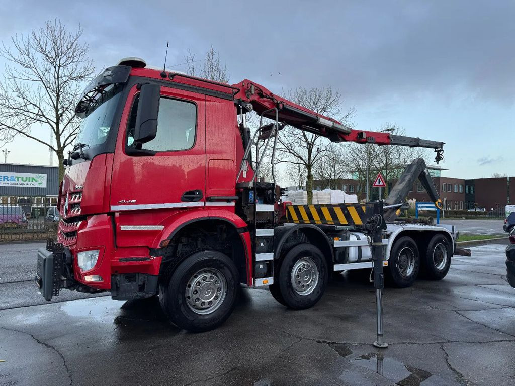 Mercedes-Benz Arocs 4145 8X4 - HMF 2243-Z2 CRANE + REMOTE + HY - Camión multibasculante, Camión grúa: foto 1 Mercedes-Benz Arocs 4145 8X4 - HMF 2243-Z2 CRANE + REMOTE + HY - Camión multibasculante, Camión grúa: foto 1