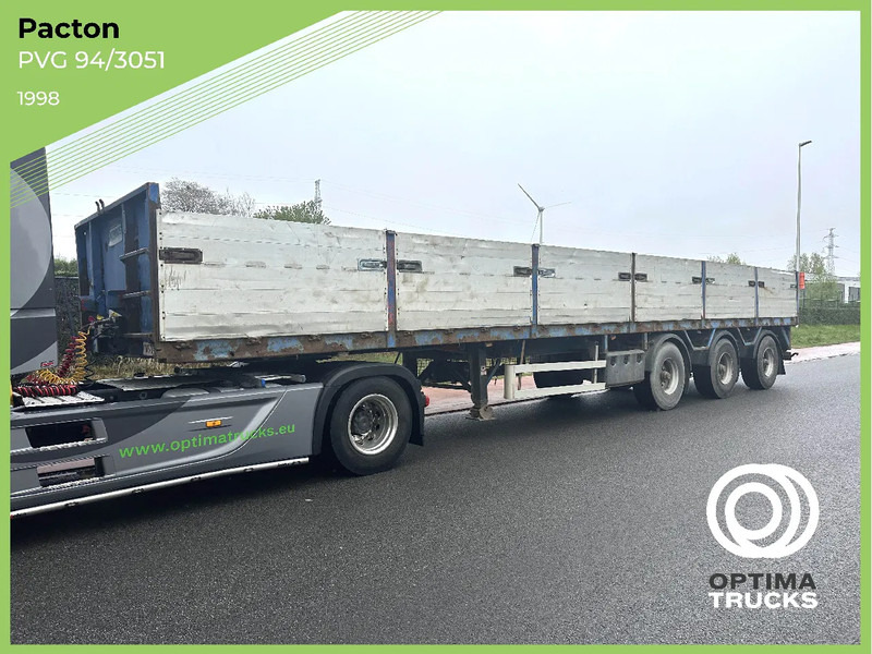Pacton Plateau à ridelles / Flatbed trailer with sideboards - Semirremolque plataforma/ Caja abierta: foto 1 Pacton Plateau à ridelles / Flatbed trailer with sideboards - Semirremolque plataforma/ Caja abierta: foto 1