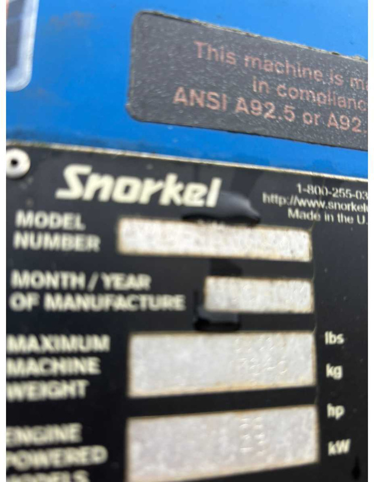 Plataforma elevadora 2008 SNORKEL AB-85RJDDZ AERIAL PLATFORM: foto 46