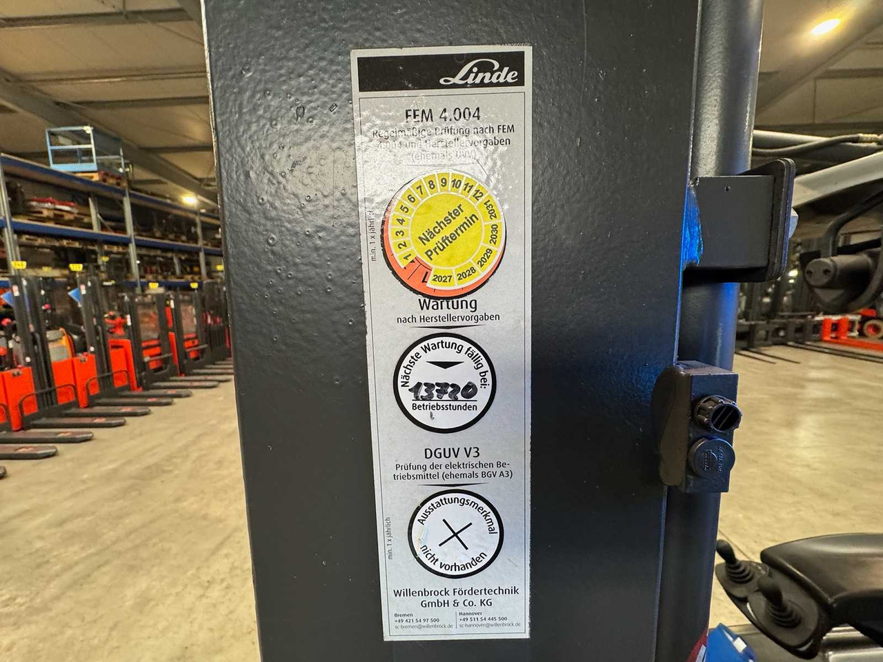 Carretilla elevadora 40/2023 SERVICE + UVV 09/2026 LINDE E16 1,600KG TRIPLEX ELECTRIC FORKLIFT 12,719 HOURS: foto 21 Carretilla elevadora 40/2023 SERVICE + UVV 09/2026 LINDE E16 1,600KG TRIPLEX ELECTRIC FORKLIFT 12,719 HOURS: foto 21