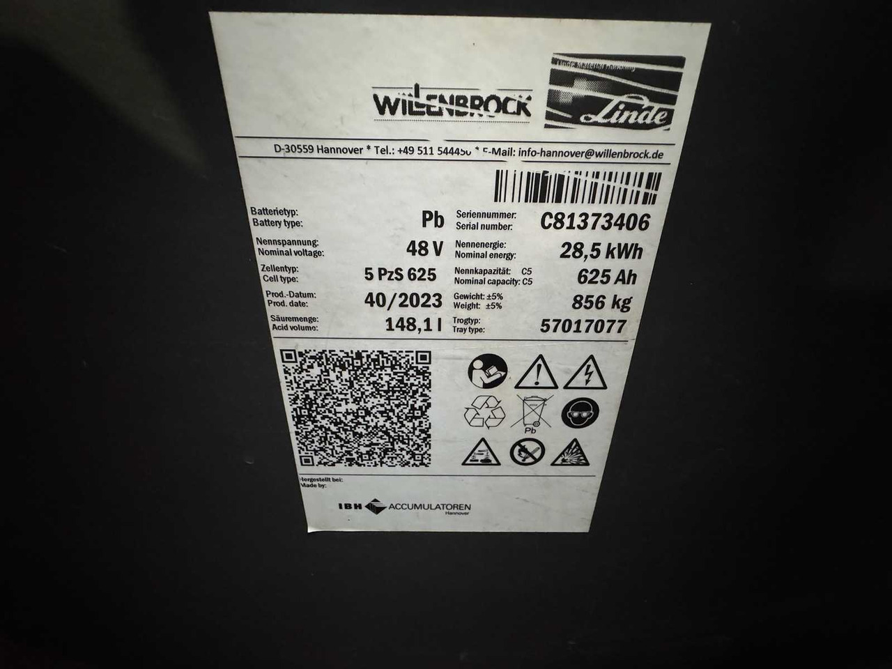 Carretilla elevadora 40/2023 SERVICE + UVV 09/2026 LINDE E16 1,600KG TRIPLEX ELECTRIC FORKLIFT 12,719 HOURS: foto 19 Carretilla elevadora 40/2023 SERVICE + UVV 09/2026 LINDE E16 1,600KG TRIPLEX ELECTRIC FORKLIFT 12,719 HOURS: foto 19
