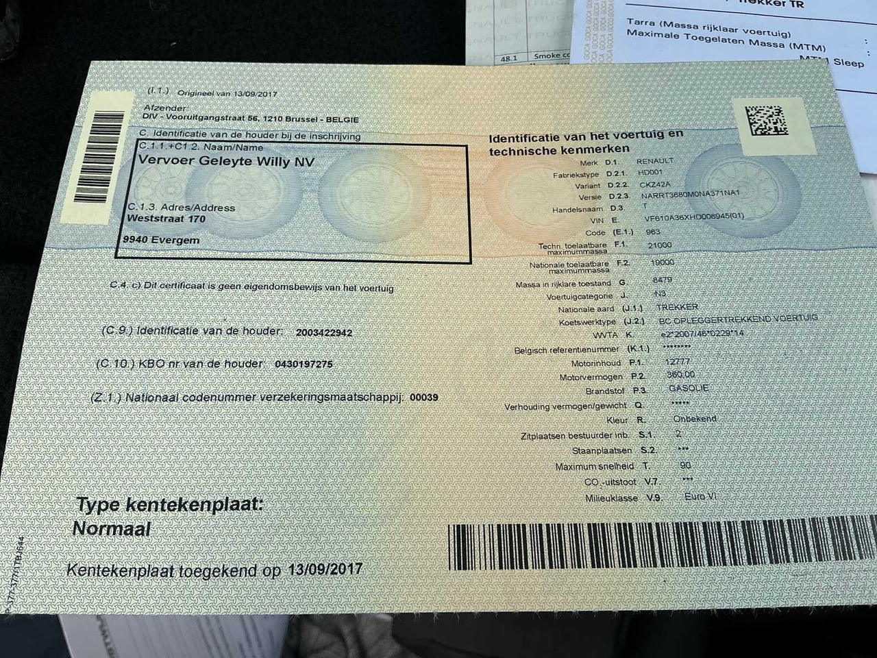 Camión 2017 RENAULT T480 COMFORT THD001 HIGH EDITION TRACTOR RENAULT T480 COMFORT: foto 29 Camión 2017 RENAULT T480 COMFORT THD001 HIGH EDITION TRACTOR RENAULT T480 COMFORT: foto 29