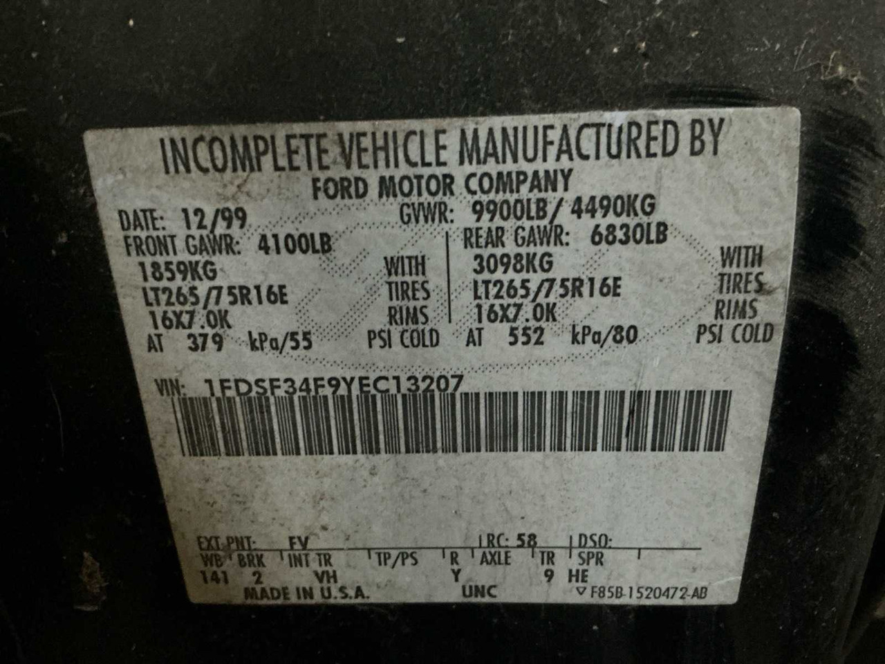 1999 FORD F-350 COMMERCIAL VEHICLE - Furgoneta: foto 3 1999 FORD F-350 COMMERCIAL VEHICLE - Furgoneta: foto 3