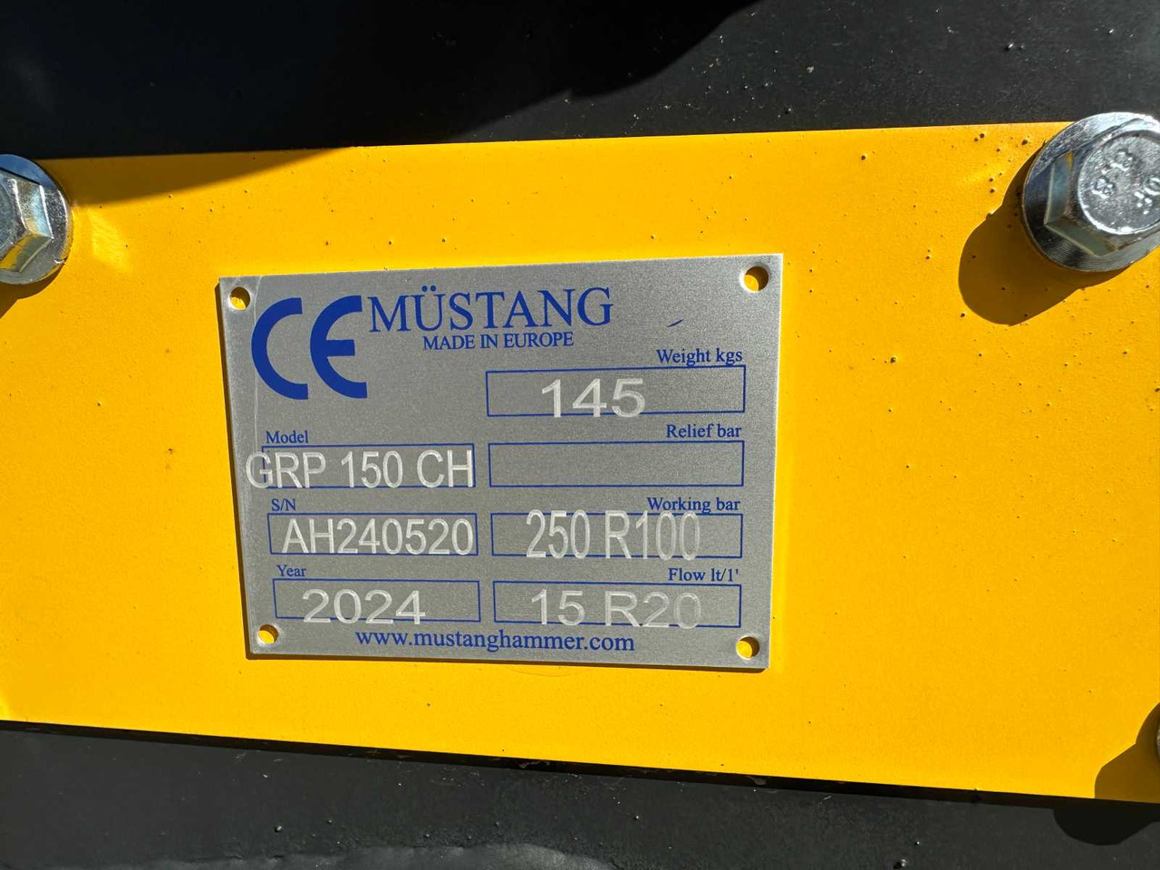 Implemento para Maquinaria de construcción Mustang GRP150CH: foto 9