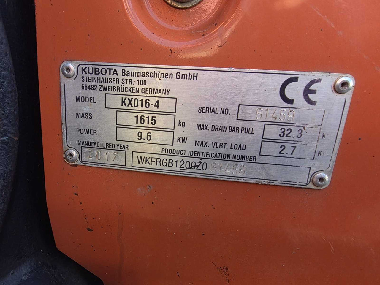 KUBOTA - KX016-4 - MINI-EXCAVATOR - 2016 - Miniexcavadora: foto 4 KUBOTA - KX016-4 - MINI-EXCAVATOR - 2016 - Miniexcavadora: foto 4