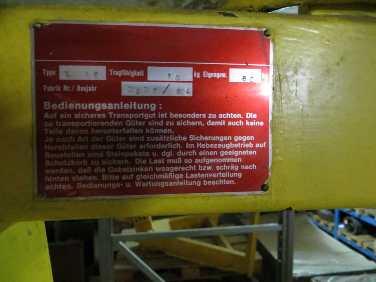 L12 HOIST L12 - Plataforma elevadora: foto 3 L12 HOIST L12 - Plataforma elevadora: foto 3