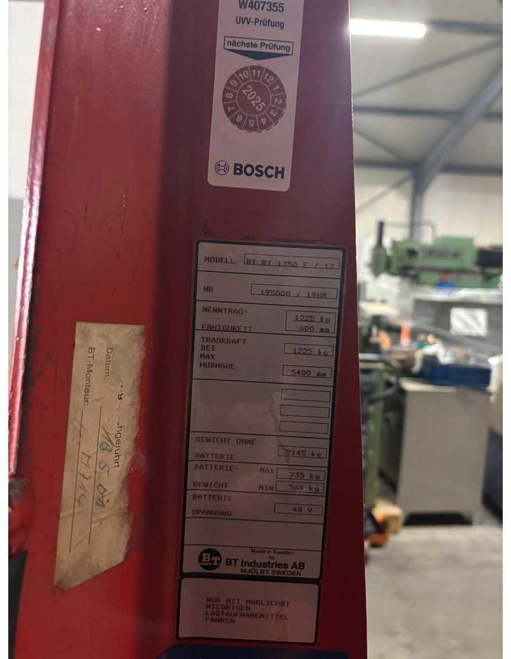 Carretilla elevadora LANSING - EFP 12.2 - REACH FORKLIFT - 1987: foto 6