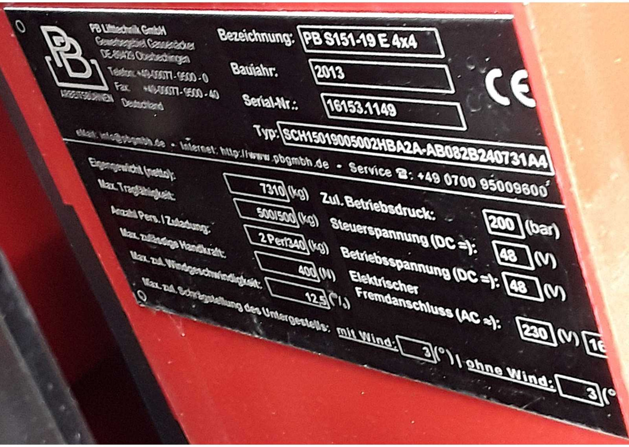 Plataforma elevadora PB Lift 151-19E: foto 12 Plataforma elevadora PB Lift 151-19E: foto 12