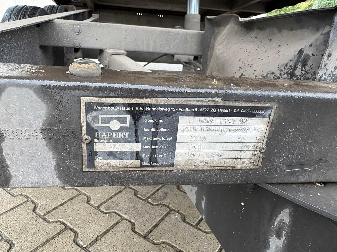 Remolque HAPERT - 2000 - D3000-02 - HYDRAULIC TIPPER TRAILER: foto 12