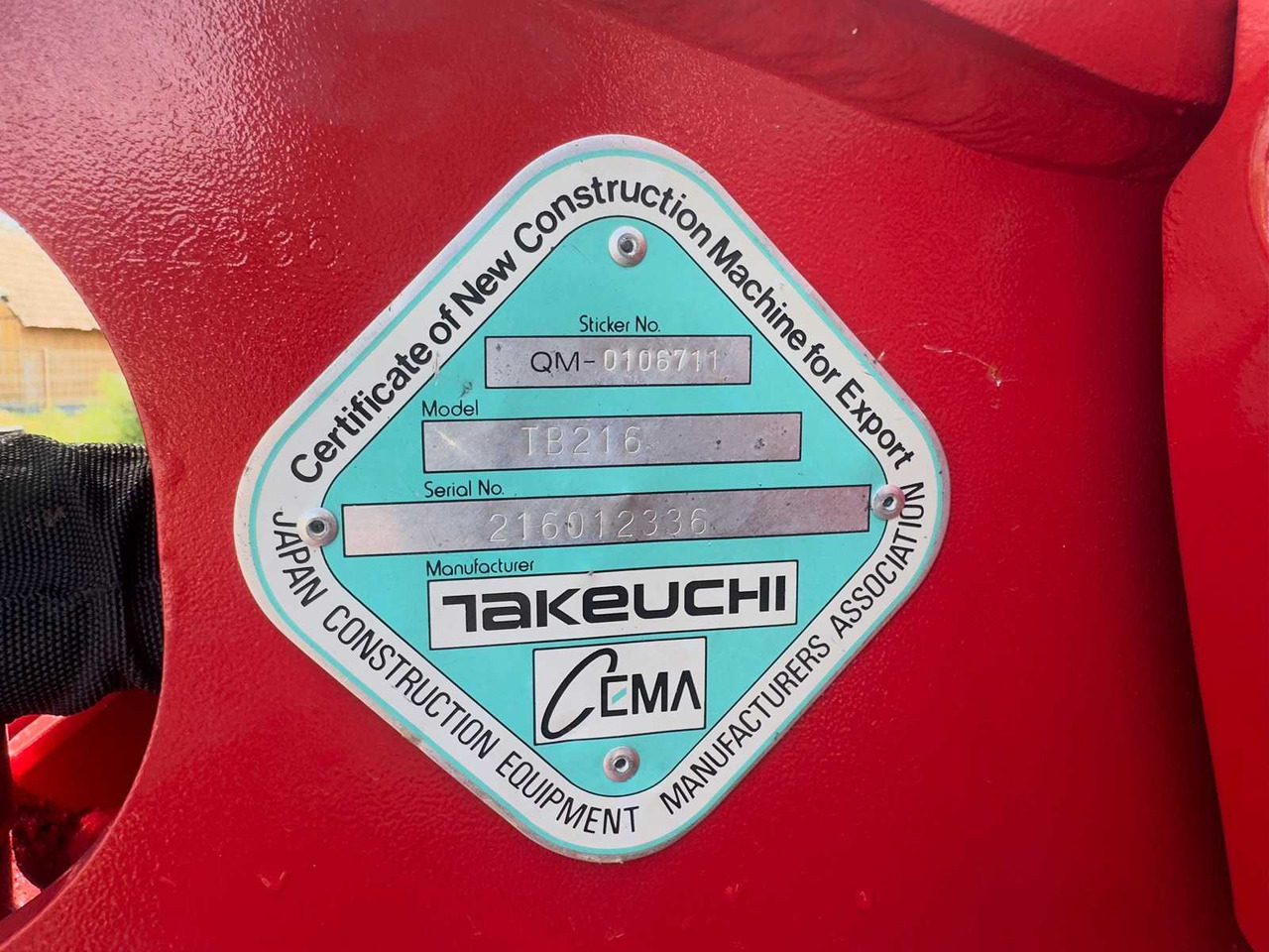 Takeuchi TB 216 - Miniexcavadora: foto 5 Takeuchi TB 216 - Miniexcavadora: foto 5