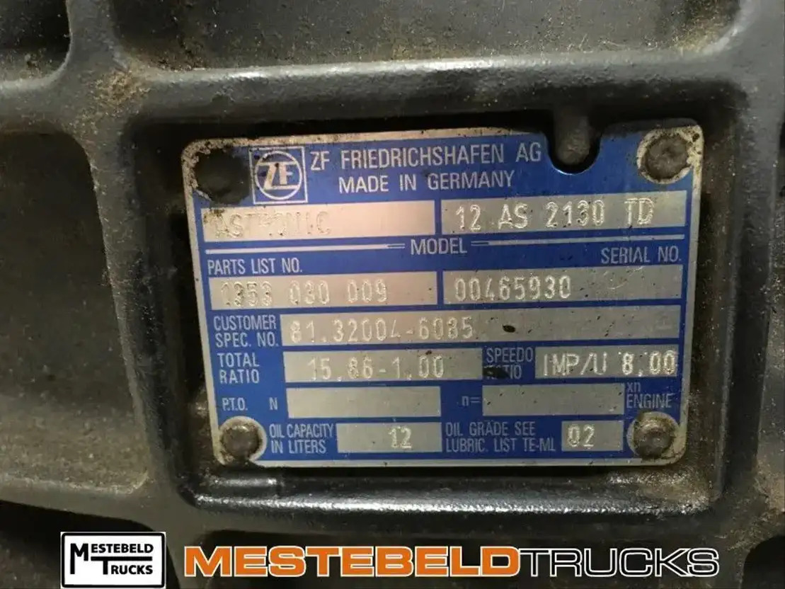 MAN Versnellingsbak 12 AS 2130 TD - Caja de cambios y piezas para Camión: foto 3 MAN Versnellingsbak 12 AS 2130 TD - Caja de cambios y piezas para Camión: foto 3