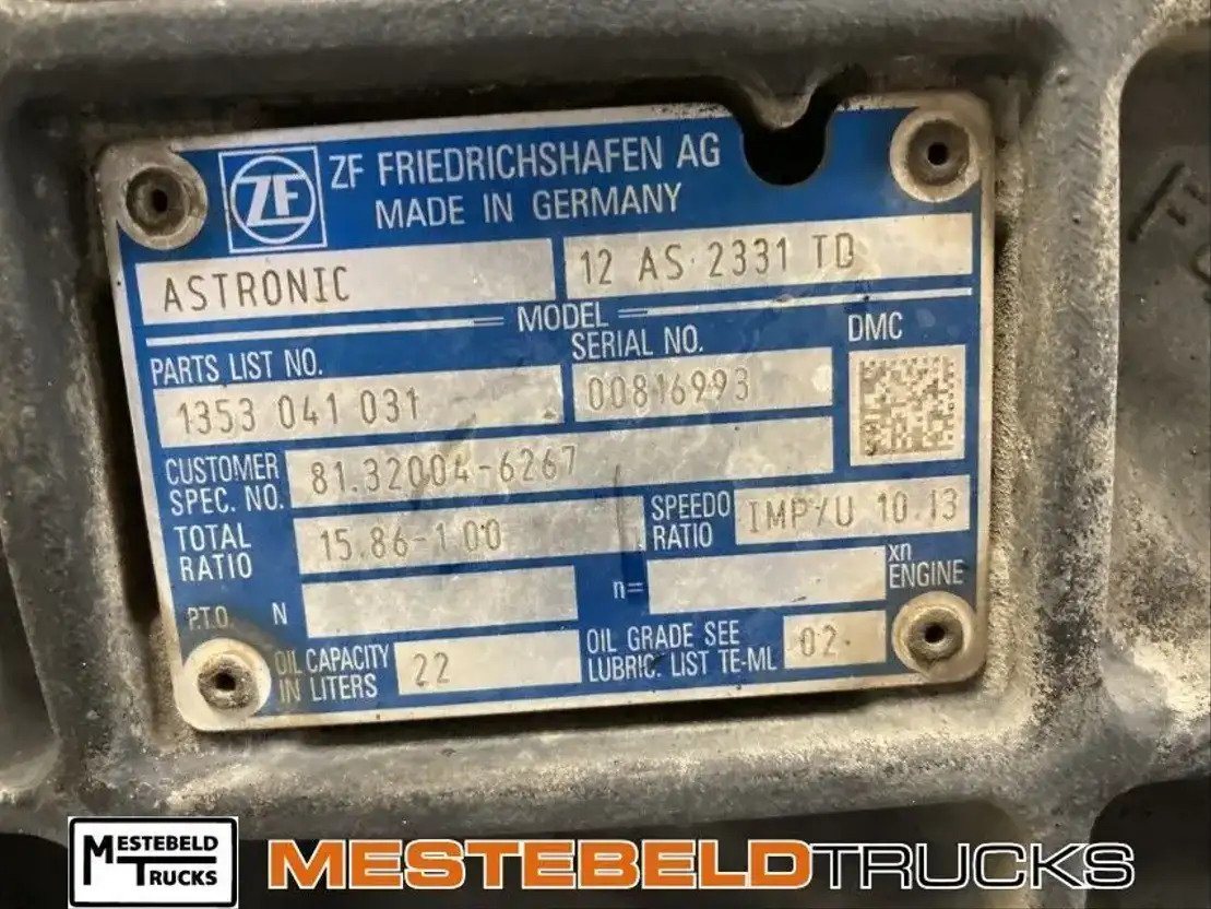 MAN Versnellingsbak 12AS2130TD - Caja de cambios y piezas para Camión: foto 5 MAN Versnellingsbak 12AS2130TD - Caja de cambios y piezas para Camión: foto 5