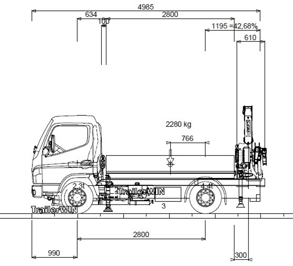 FUSO 6S15 Pritsche 2.8m Heckkran 4xhydr+1xman. Funk! - Furgoneta caja abierta: foto 1 FUSO 6S15 Pritsche 2.8m Heckkran 4xhydr+1xman. Funk! - Furgoneta caja abierta: foto 1