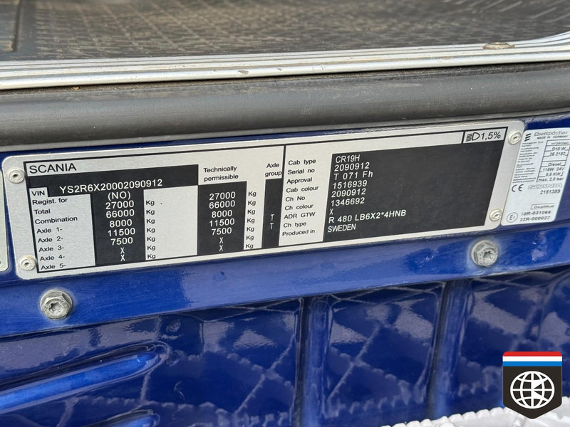 Camión frigorífico Scania R480 6x2-4 Highline / Multi temp deefreezer -30oC / Taillift: foto 13