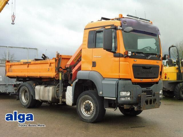 MAN 18.360 TGS 4x4, Kran Palfinger PK8501, Funk, AHK - Camión volquete: foto 1 MAN 18.360 TGS 4x4, Kran Palfinger PK8501, Funk, AHK - Camión volquete: foto 1