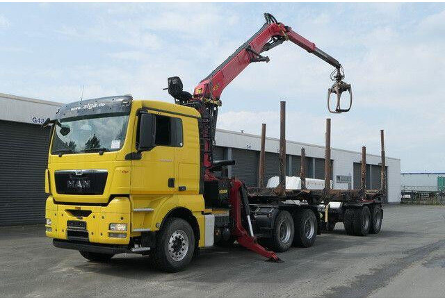 MAN 26.540 TGX 6x4, Kombizug, Huttner LNZK 20 - Camión forestal: foto 2 MAN 26.540 TGX 6x4, Kombizug, Huttner LNZK 20 - Camión forestal: foto 2
