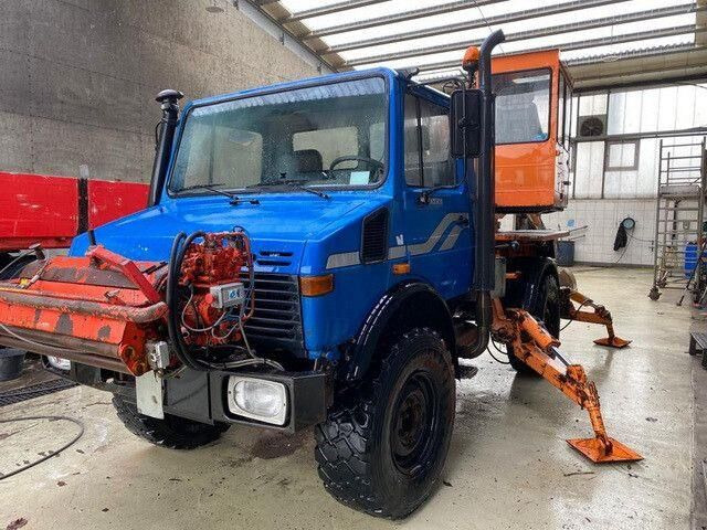 Maquinaria de construcción Unimog U 1450 4x4, Zug & Bergwinde, Kran, Greifer, AH: foto 8