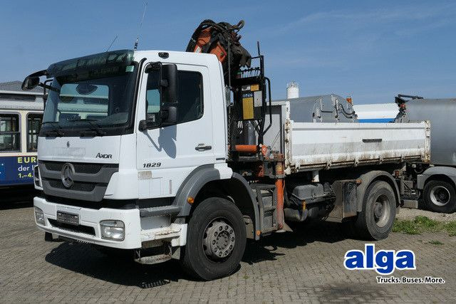 Mercedes-Benz 1829 K Axor, Atlas 116.3-A2L, AHK, Greifer,Klima - Camión volquete, Camión grúa: foto 1 Mercedes-Benz 1829 K Axor, Atlas 116.3-A2L, AHK, Greifer,Klima - Camión volquete, Camión grúa: foto 1