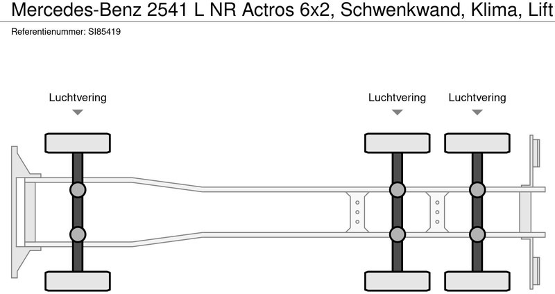 Camión caja cerrada Mercedes-Benz 2541 L NR Actros 6x2, Schwenkwand, Klima, Lift: foto 18 Camión caja cerrada Mercedes-Benz 2541 L NR Actros 6x2, Schwenkwand, Klima, Lift: foto 18