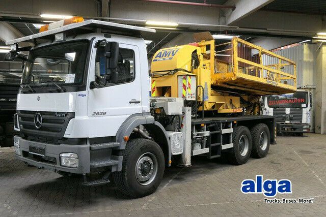 Mercedes-Benz 2628 K/6x4/Arbeitsbühne/Tunnel/Funk/Kompressor - Camión con plataforma elevadora: foto 1 Mercedes-Benz 2628 K/6x4/Arbeitsbühne/Tunnel/Funk/Kompressor - Camión con plataforma elevadora: foto 1