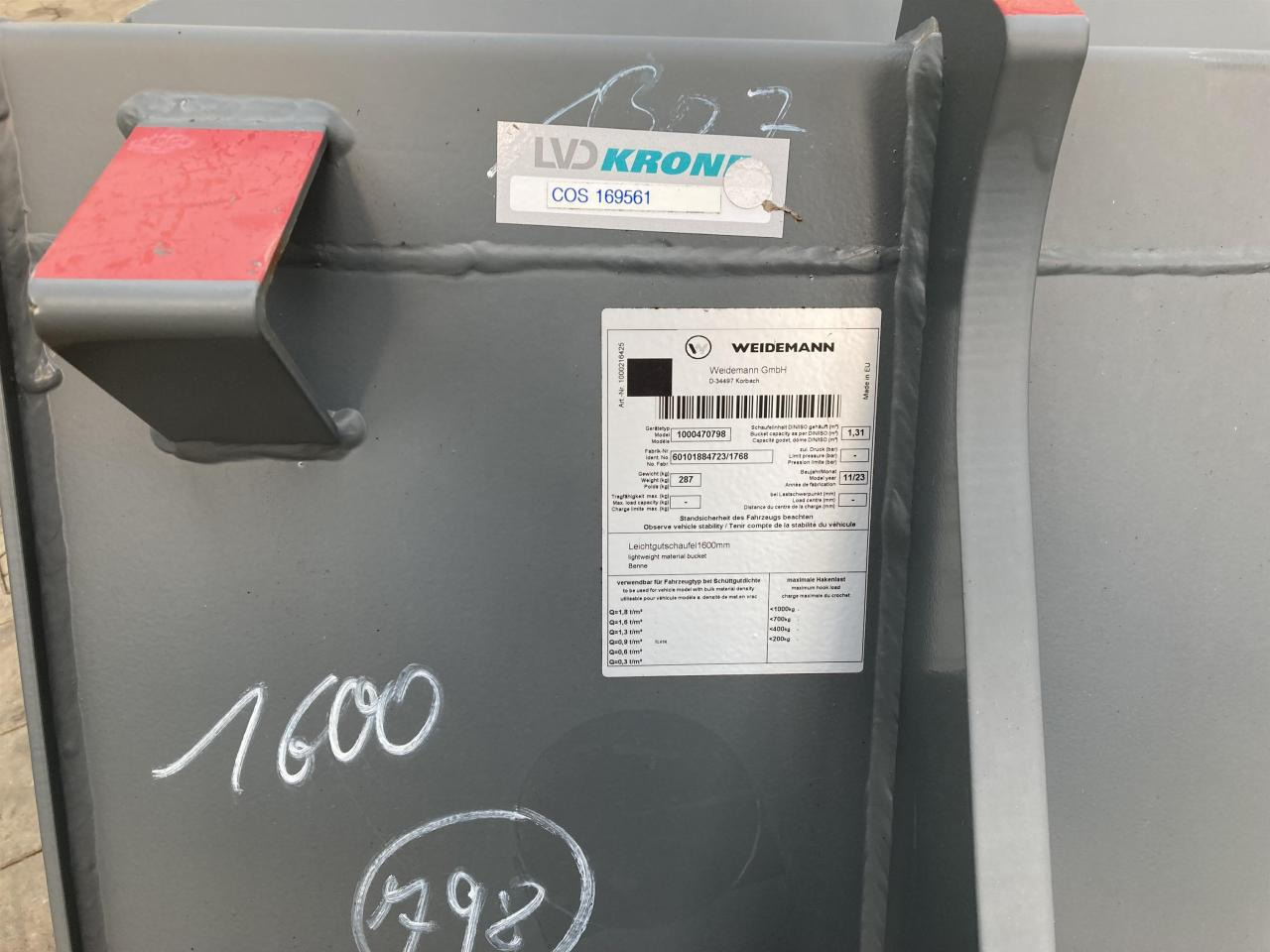 Kramer 1600 mm - Cazo: foto 5 Kramer 1600 mm - Cazo: foto 5