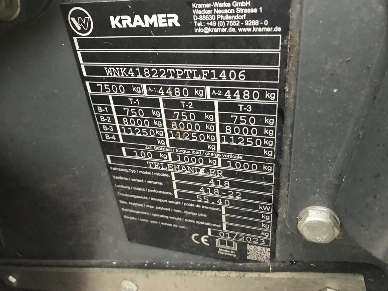 Manipulador telescópico Kramer KT276: foto 13 Manipulador telescópico Kramer KT276: foto 13