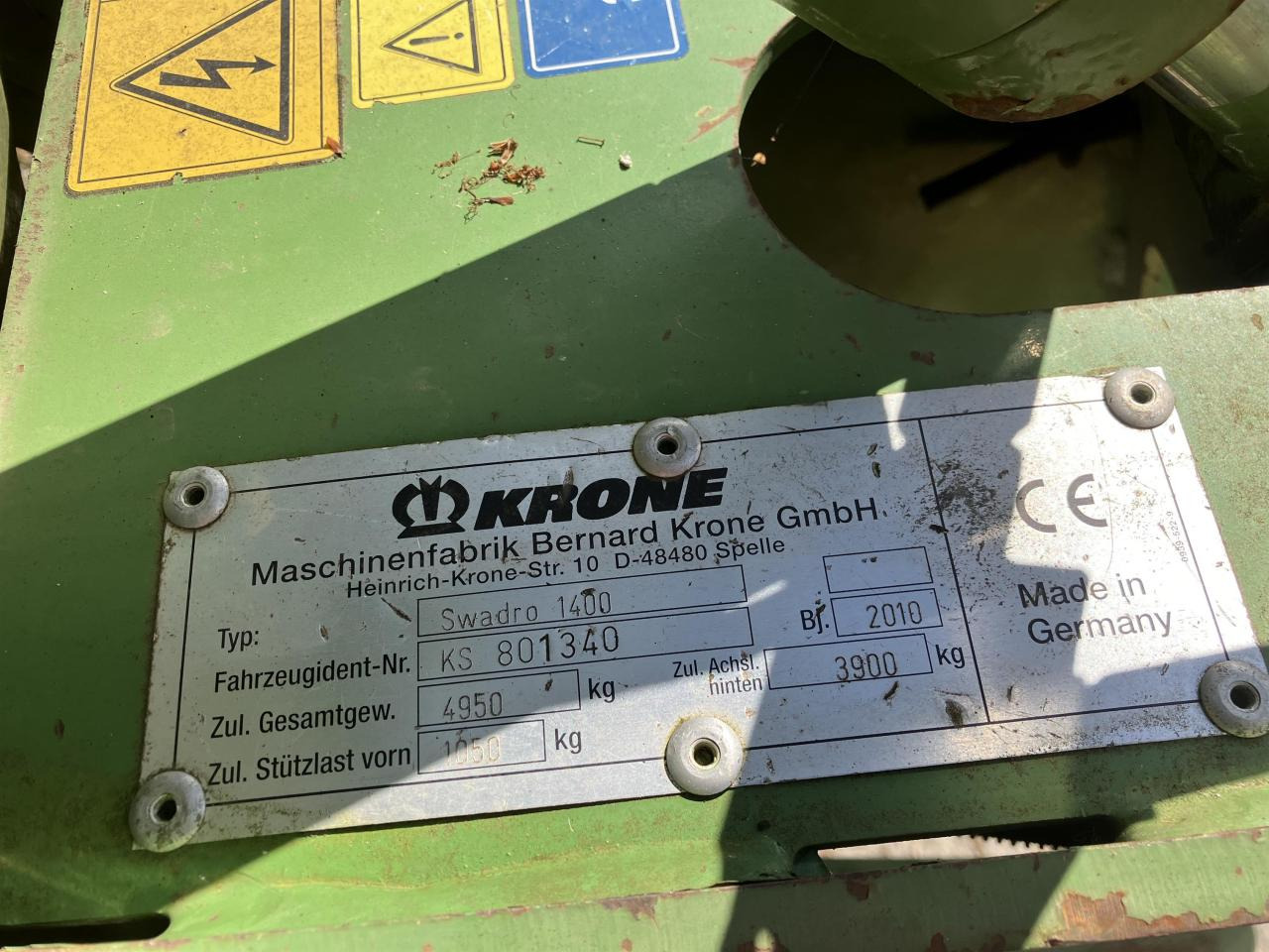 Krone Swadro 1400 - Henificadora: foto 3 Krone Swadro 1400 - Henificadora: foto 3