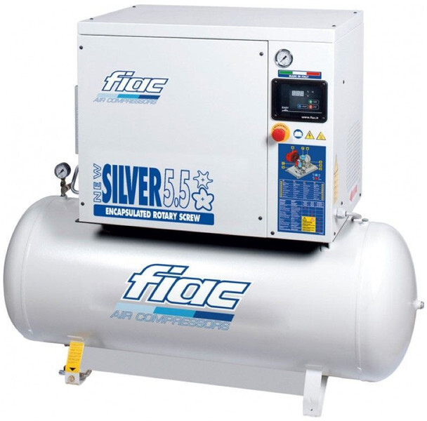 Fiac NewSilver 5.5 / 200 Silent 4 kW 450 L / min 10 Bar Elektrische Schroefcompressor met ketel - Compresor de aire: foto 1 Fiac NewSilver 5.5 / 200 Silent 4 kW 450 L / min 10 Bar Elektrische Schroefcompressor met ketel - Compresor de aire: foto 1