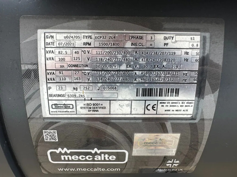 JCB 448 TWGA - 60 Mecc Alte Spa 82.5 kVA generatorset as New ! - Generador industriale: foto 5 JCB 448 TWGA - 60 Mecc Alte Spa 82.5 kVA generatorset as New ! - Generador industriale: foto 5