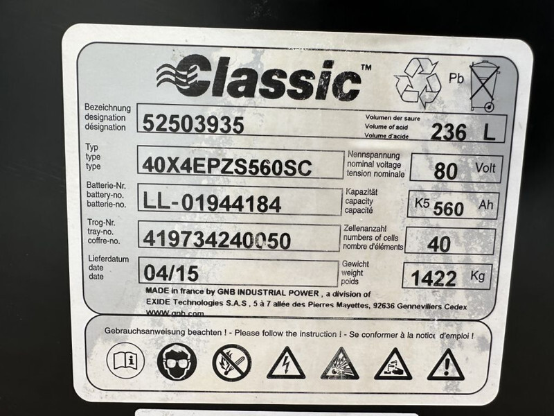 Carretilla elevadora eléctrica Manitou ME425-80V 2.5 ton Triplex Freelift Sideshift Elektra Heftruck: foto 15