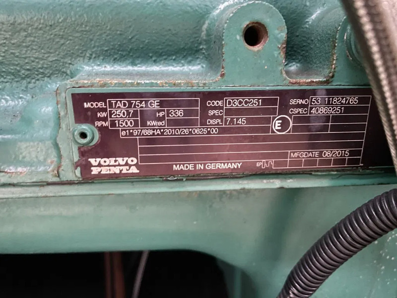 Generador industriale Volvo Penta Bruno - Leroy Somer 275 kVA silent generatorset: foto 14