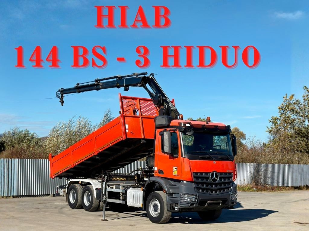 Mercedes-Benz AROCS 2640 *HIAB 144 BS - 3/FUNK  + * 6x4 - Camión volquete, Camión grúa: foto 1 Mercedes-Benz AROCS 2640 *HIAB 144 BS - 3/FUNK  + * 6x4 - Camión volquete, Camión grúa: foto 1