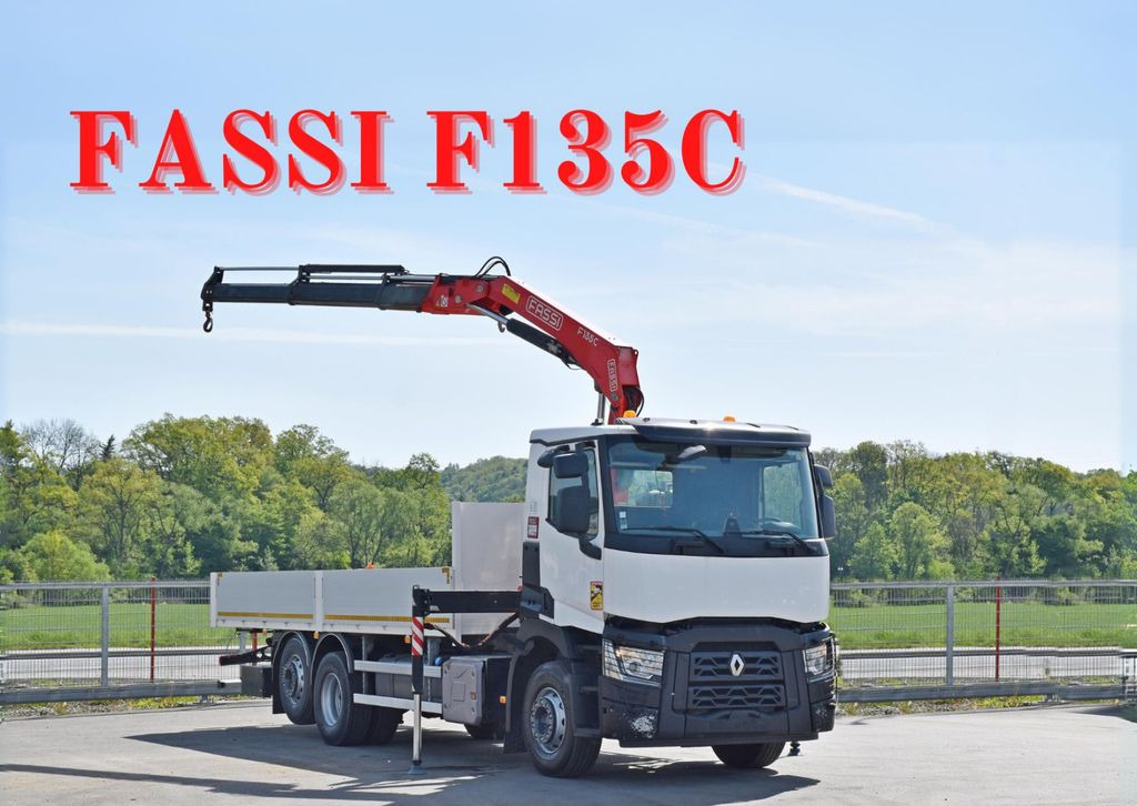 Renault C 380 * PRITSCHE 7,05 m* FASSI F 135C + FUNK Renault C 380 * PRITSCHE 7,05 m* FASSI F 135C + FUNK - Camión grúa: foto 1 Renault C 380 * PRITSCHE 7,05 m* FASSI F 135C + FUNK Renault C 380 * PRITSCHE 7,05 m* FASSI F 135C + FUNK - Camión grúa: foto 1