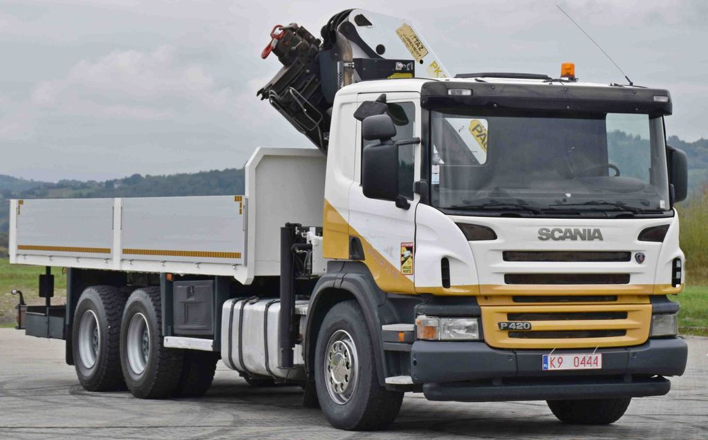Scania P 420* PRITSCHE 6,40m * PK 29002+FUNK * 6x4 - Camión grúa, Camión caja abierta: foto 4 Scania P 420* PRITSCHE 6,40m * PK 29002+FUNK * 6x4 - Camión grúa, Camión caja abierta: foto 4