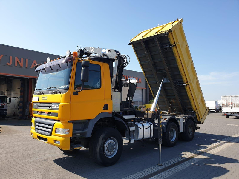 DAF CF GINAF X3335 S 6x6 DUMP TRUCK+HDS ATLAS 1460 HYDROBORD - Camión volquete, Camión grúa: foto 2 DAF CF GINAF X3335 S 6x6 DUMP TRUCK+HDS ATLAS 1460 HYDROBORD - Camión volquete, Camión grúa: foto 2