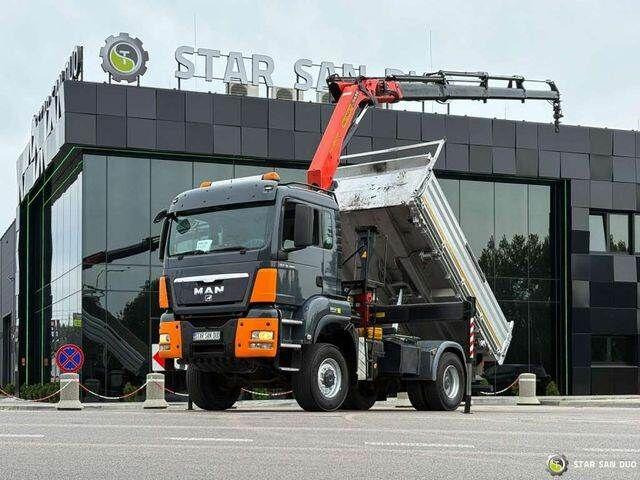 MAN TGS 18.480 PALFINGER PK 16502 HDS Crane,Kipper - Camión volquete, Camión grúa: foto 1 MAN TGS 18.480 PALFINGER PK 16502 HDS Crane,Kipper - Camión volquete, Camión grúa: foto 1
