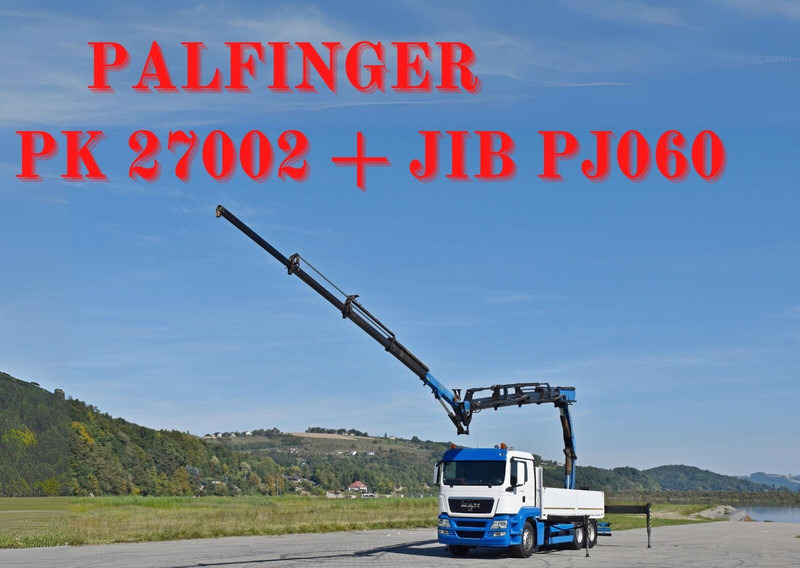 MAN TGS 26.480 * PK 27002 + JIB PJ060 + FUNK / 6x4 - Camión caja abierta, Camión grúa: foto 1 MAN TGS 26.480 * PK 27002 + JIB PJ060 + FUNK / 6x4 - Camión caja abierta, Camión grúa: foto 1
