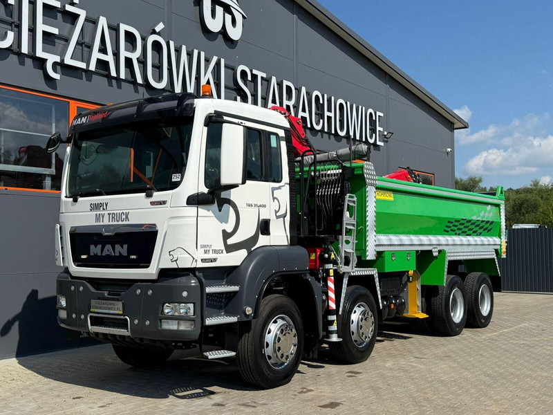 MAN TGS TGX 35.400 // 8x4 // E5 // wywrotka kiper + HDS z czerpakiem - Camión volquete, Camión grúa: foto 2 MAN TGS TGX 35.400 // 8x4 // E5 // wywrotka kiper + HDS z czerpakiem - Camión volquete, Camión grúa: foto 2